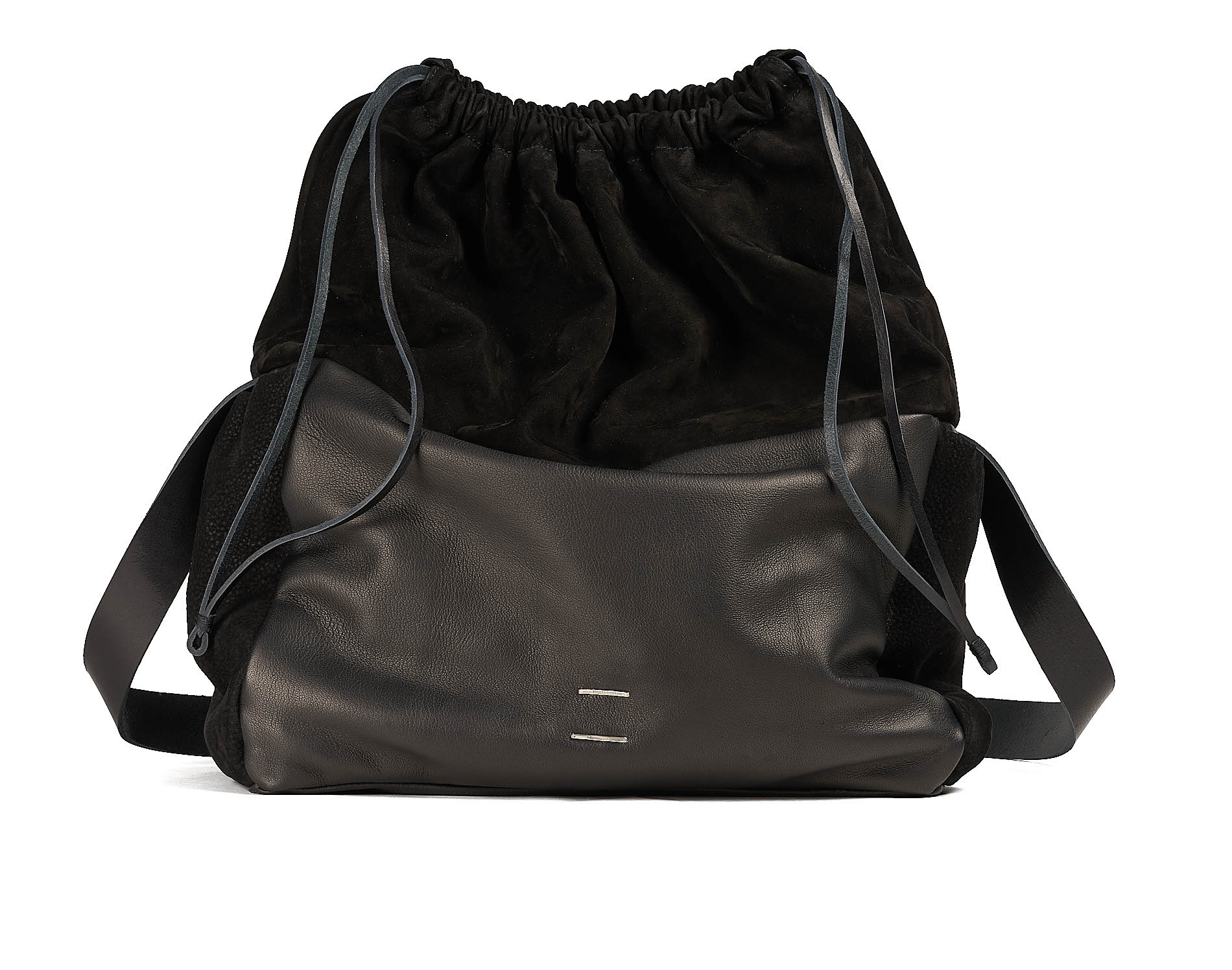 daniele basta leather and silver bags - FRONT